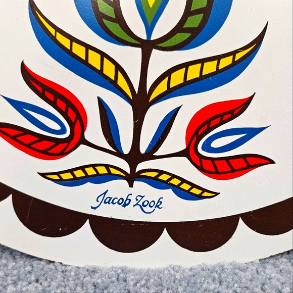 Vintage Midcentury Pennsylvania Dutch Collectible Colorful Hex Signs Love Birds - Picture 4 of 7